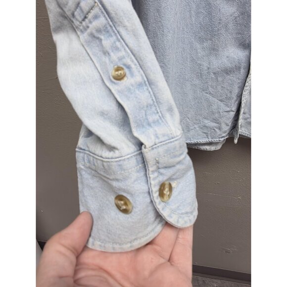 Vintage LA Loving Shirt Womens Large Denim Nautical Lighthouse Sailboat 90s - Picture 4 of 11